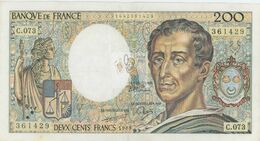 MONTESQUIEU 200 FRANCS - 1989 - C.073 - O - COTE IPCbanknotes: 20 Euros - 200 F 1981-1994 ''Montesquieu''