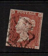 GB Victoria Penny Red Imperf  ;  ;  Maltese Cross.  Full And Clear Ivory Head - Oblitérés