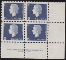 Canada 1962 MNH Sc #405 5c QEII Cameo Plate #2 LR - Plattennummern & Inschriften