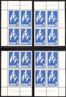 Canada 1963 MNH Sc #415 15c Canada Goose Plate #2 Set Of 4 Blocks - Plattennummern & Inschriften