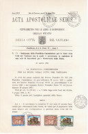 Vatican Vaticane Vaticano 1964 First Day Sheet - Cuadernillos