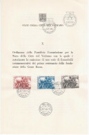 Vatican Vaticane Vaticano 1964 First Day Sheet - Carnets