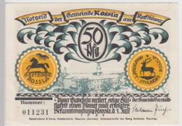 (D1205) Geldschein 50 Pf. Notgeld D. Gemeinde Rossla Am Kyffhäuser 1921, Motiv 6 - Sonstige & Ohne Zuordnung