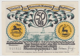 (D1202) Geldschein 50 Pf. Notgeld D. Gemeinde Rossla Am Kyffhäuser 1921, Motiv 3 - Otros & Sin Clasificación