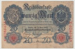 (D1164) Geldschein Reichsbanknote 20 Mark 1910 - Other & Unclassified