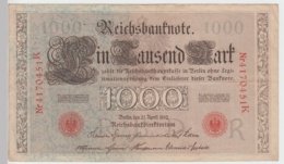 (D1100) Geldschein Reichsbanknote, 1.000 Mark 1910 - Andere & Zonder Classificatie