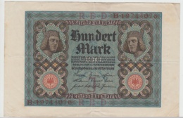 (D1081) Geldschein Reichsbanknote, 100 Mark 1920 - Autres & Non Classés