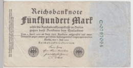 (D1080) Geldschein Reichsbanknote, 500 Mark 1922 - Sonstige & Ohne Zuordnung