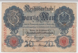 (D1061) Geldschein Reichsbanknote, 20 Mark 1914 - Altri & Non Classificati