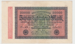 (D1050) Geldschein Reichsbanknote, 20.000 Mark 1923, Inflation - Altri & Non Classificati