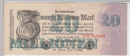 (D1048) Geldschein Reichsbanknote, 20 Millionen Mark 1923, Inflation - Andere & Zonder Classificatie