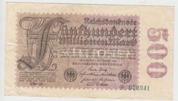 (D1041) Geldschein Reichsbanknote, 500 Millionen Mark 1923, Inflation - Altri & Non Classificati