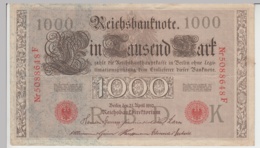 (D1017) Geldschein Reichsbanknote, 1.000 Mark 1910 - Sonstige & Ohne Zuordnung