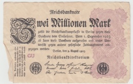 (D1009) Geldschein Reichsbanknote, 2 Millionen Mark 1923, Inflation - Sonstige & Ohne Zuordnung