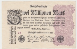 (D1006) Geldschein Reichsbanknote, 2 Millionen Mark 1923, Inflation - Sonstige & Ohne Zuordnung