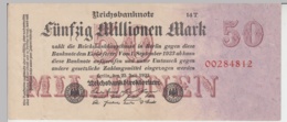 (D980) Geldschein Reichsbanknote, 50 Millionen Mark 1923, Inflation - Sonstige & Ohne Zuordnung