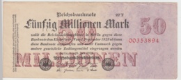 (D973) Geldschein Reichsbanknote, 50 Millionen Mark 1923, Inflation - Sonstige & Ohne Zuordnung