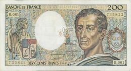 MONTESQUIEU 200 FRANCS - 1988 - R.061 - O° - COTE IPCbanknotes: 40 Euros - 200 F 1981-1994 ''Montesquieu''