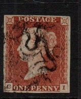 GB Victoria Penny Red Imperf  ;  ;  Maltese Cross. 4 Margins Good Used - Used Stamps