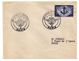 1951-Cachet  Commémoratif  PARIS-75-"Semaine De L'armée " Tp Troupes Coloniales N° 889 Seul - Commemorative Postmarks