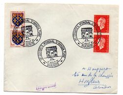 1951-Cachet  Commémoratif  PARIS-75-"9° Congrès Mondial De L'aviculture " Tp Blason+Marianne Dulac 2F40 - Commemorative Postmarks