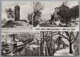 Weißenfels Markwerben - S/w Mehrbildkarte 5   1100 Jahre Markwerben - Weissenfels