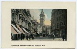 NEWPORT : COMMERCIAL STREET AND TOWN HALL - Monmouthshire