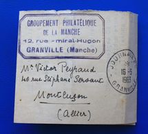 JOURNAUX PP GRANVILLE MANCHE BANDE JOURNAL 1963 GROUPEMENT PHILATÉLIQUE DE LA MANCHE  Pour MONTLUÇON 03 - Journaux