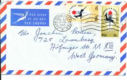 South Africa RSA Air Mail Cover Sent To Germany  Cape Town 25-3-1969 - Luftpost