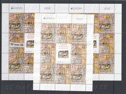 2020 Europa CEPT - Sheetlet With 4 Sets-MNH + S/M  - Pair  Missing Value (limited Edition) Bulgaria / Bulgarie - Neufs