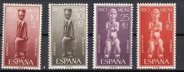Delcampe - Spagna Rio Muni 1961 Sc. B10/B13 Giornata Francobollo Statuette Nuovo Full Set - Rio Muni