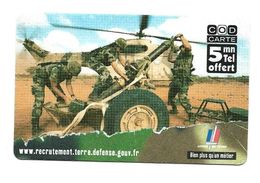 Codcarte France - Armée De Terre  2004  -110 000 Ex Recrutement Terre Défense Canon - Ohne Zuordnung