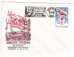 Romania , Roumanie , 1984 , Dorohoi ,  Philatelic Exhibition   , 23 August , Special Cancell - Poststempel (Marcophilie)