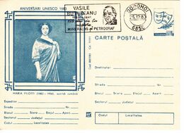 Romania , Roumanie , 1983 , M.Filotti , Actress , V.Butureanu - Mineralog, Petrograph, Special Cancell - Postmark Collection