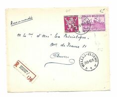 Recom. PERFO/PERFIN  MS   N°770 3 Fr + Leeuw 685 IXELLES 1949 Voorzijde/Devant De Lettre/Front - 1948 Export