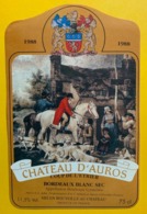 15458 - Château D'Auros 1988 Bordeaux Coup De L'Etrier - Chevaux