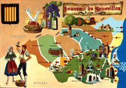 Le Roussillon Carte Geographique   CPM Ou CPSM - Roussillon
