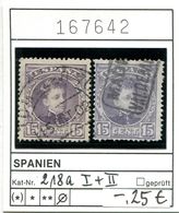 Spanien - Spain - Espana - Espagne - Michel 218a I + II - Oo Oblit. Used Gebruikt - Usati