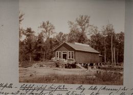 ! 2 Original Fotos Auf Hartpappe, Old Photos, Big Lake Arkansas, Bahnhof, Railroad Station, USA, 1904, Format 18 X 13 Cm - Gares - Sans Trains