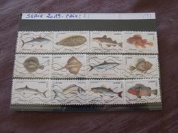 3 EME SERIE 2019 FRANCE POISSONS - Adhesive Stamps