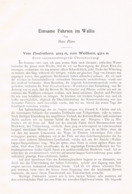 679 Hans Pfann Einsame Fahrten Wallis Matterhorn Artikel Von 1907 !! - Autres & Non Classés