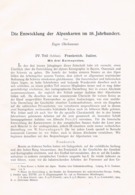 A102 686 Oberhummer Entwicklung Der Alpenkarten Artikel Von 1905 !! - Maps Of The World