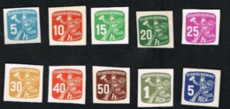 CECOSLOVACCHIA (CZECHOSLOVAKIA) -  SG N467.476  - 1946 NEWSPAPER STAMPS: MESSENGER (COMPLET SET OF 10)   -   MINT** - Newspaper Stamps