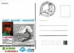 Slovakia, Occasional Correspondence Card 80th 100th Anniversary Of The Death Of Štefánik 4.5.1999,tirage 200 Pieces - Postcards
