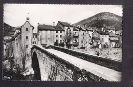 CPSM 48 - PONT-de-MONTVERT - Le Grand Pont , La Tour De L'Horloge Et Les Quais - TB PLAN EDIFICE Vers Village - Le Pont De Montvert