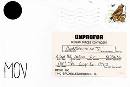 UNPROFOR 1997 Belgium Moving Star V Peacekeeping Forces Cover - Militaria