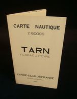 ( Canoë-Club De France C.C.F. ) Carte Nautique 1:50000  TARN De FLORAC à PEYRE 1930 - Carte Nautiche