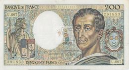 MONTESQUIEU 200 FRANCS - 1989 - U.067 - O - COTE IPCbanknotes: 20 Euros - 200 F 1981-1994 ''Montesquieu''