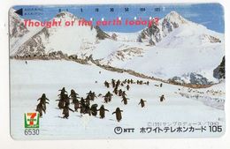 TELECARTE JAPON ANTARCTIQUE MANCHOT - Pinguine