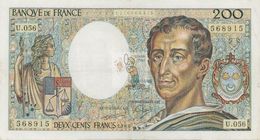 MONTESQUIEU 200 FRANCS - 1988 - U.056 - O - COTE IPCbanknotes: 20 Euros - 200 F 1981-1994 ''Montesquieu''